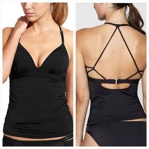 Athleta Black Tankini Prism Back